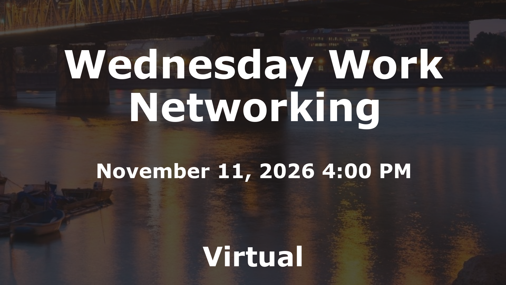 Wednesday Work Networking event image